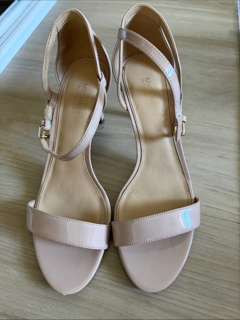 Michael Kors Blush Patent Leather Strap Sandals